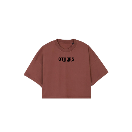 Lifestyle Logo Cropped T Shirt (Cedar Brown)