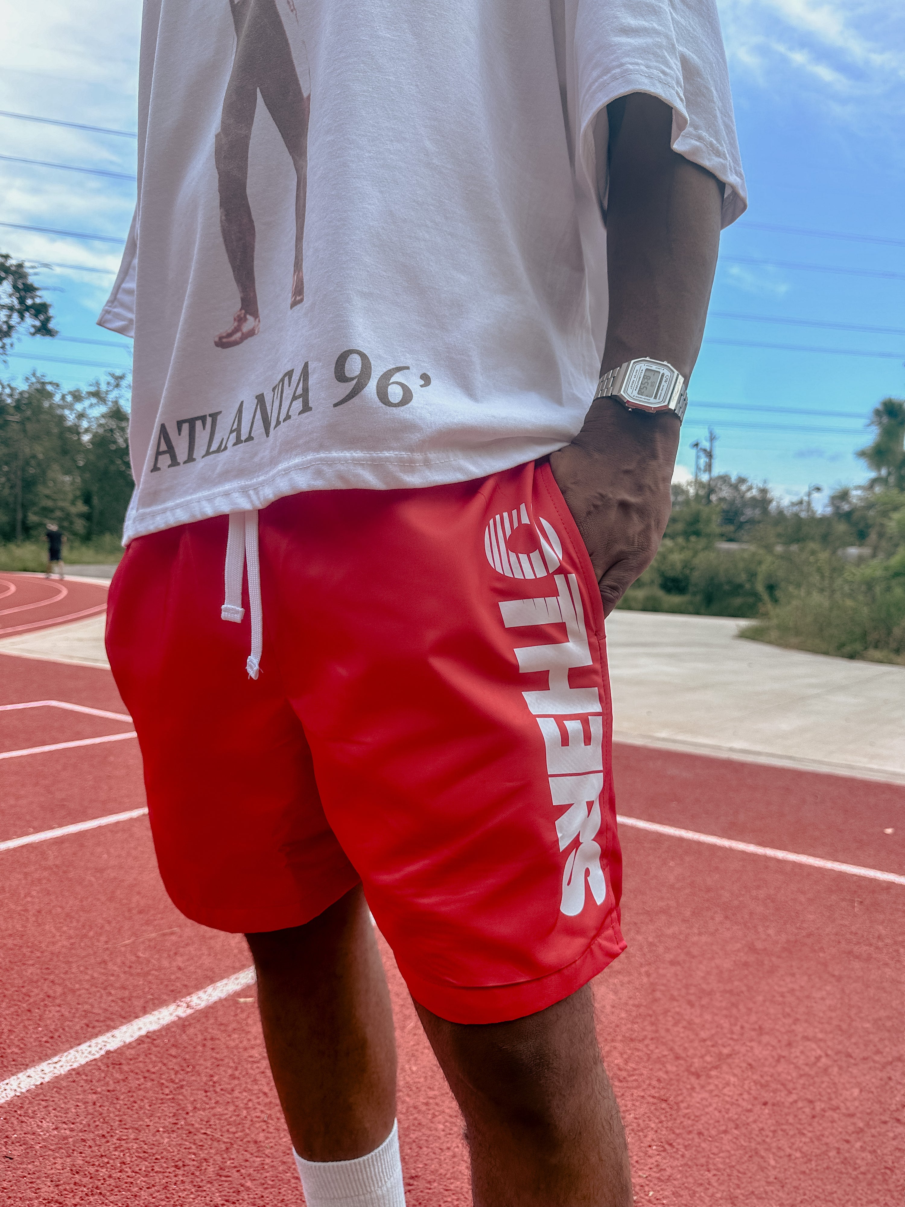 Race Logo Nylon Shorts