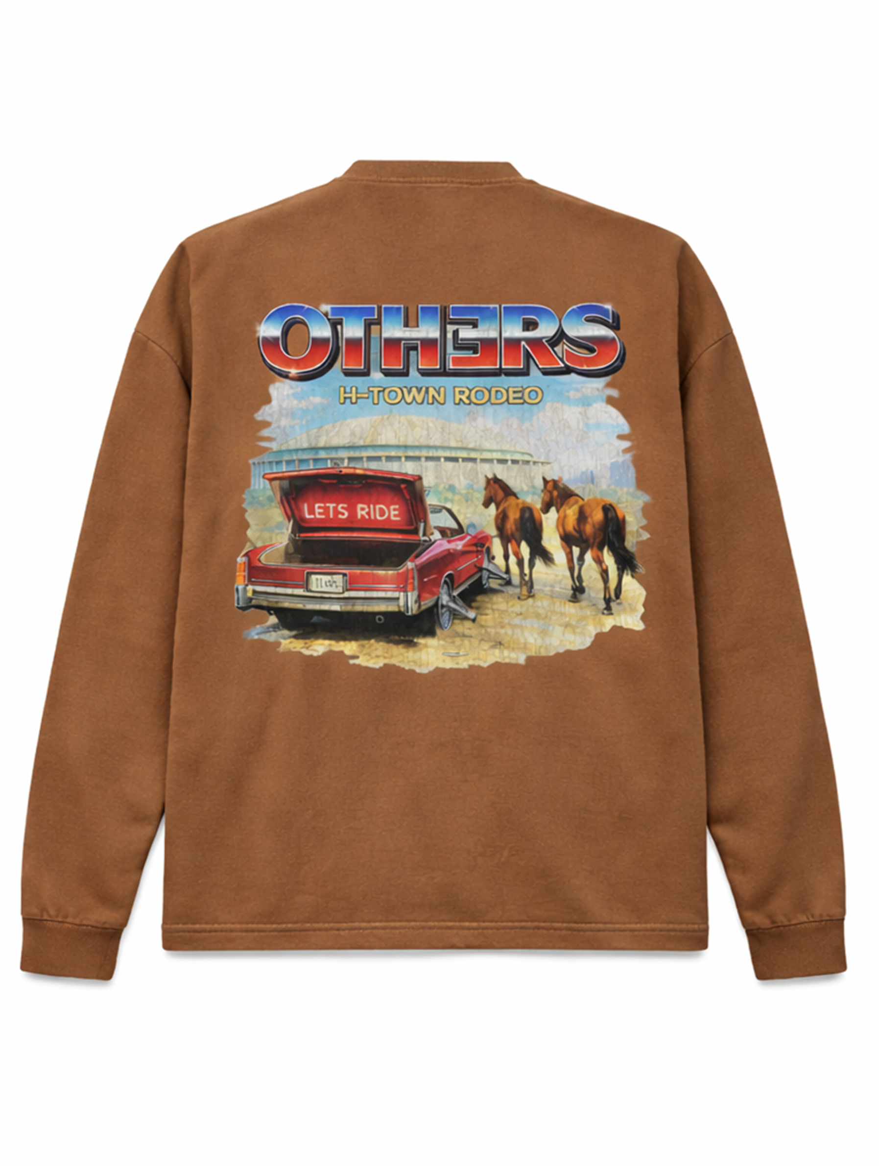 Rodeo Culture Box Long Sleeve T Shirt (Tan)