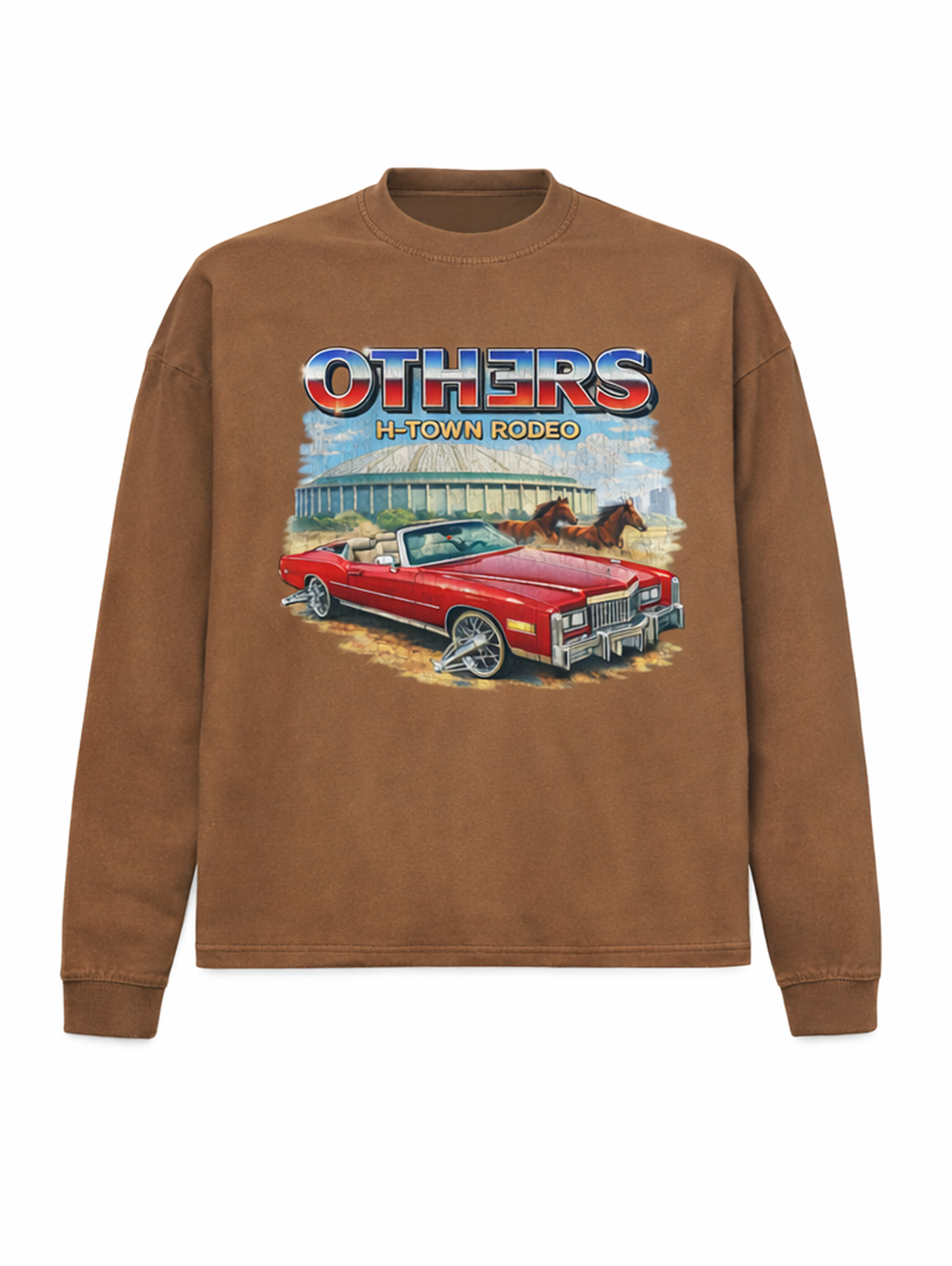 Rodeo Culture Box Long Sleeve T Shirt (Tan)